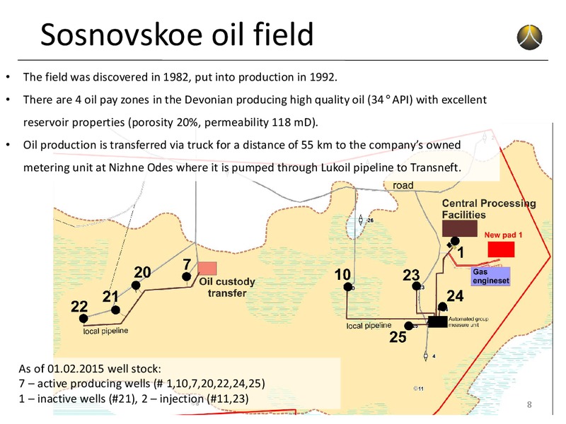 MARCH 2015 INVESTOR PRESENTATION – Petrogrand Ab (Publ.) – slide 8