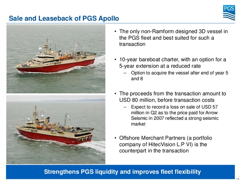 Danske Bank Navigating the Nordics Seminar – Petroleum Geo Services (PGS) – slide 12