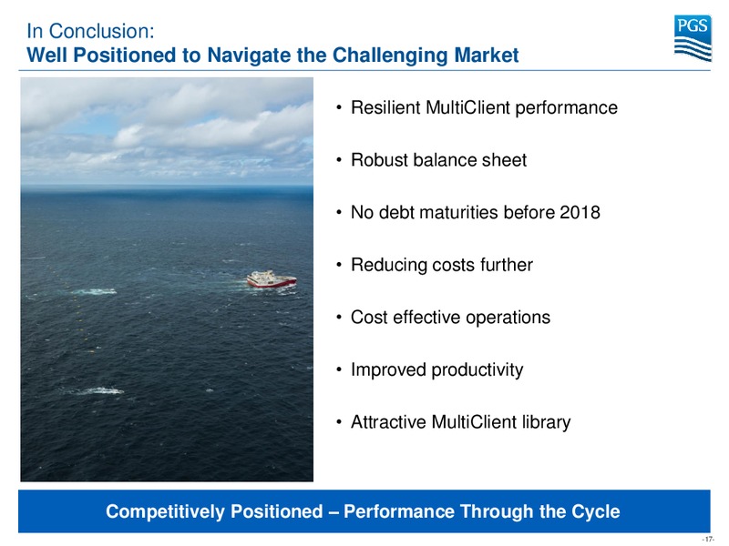Pareto Securities Oil and Offshore Conference – Petroleum Geo Services (PGS) – slide 16
