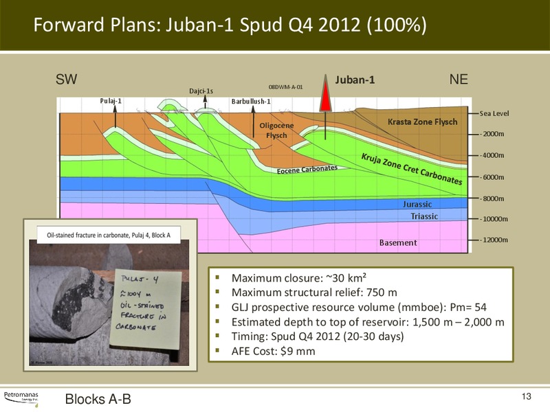 OCTOBER 2012 INVESTOR PRESENTATION – Petromanas – slide 12