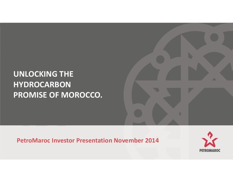 Investor Presentation – Petromaroc Corporation Plc – slide 1