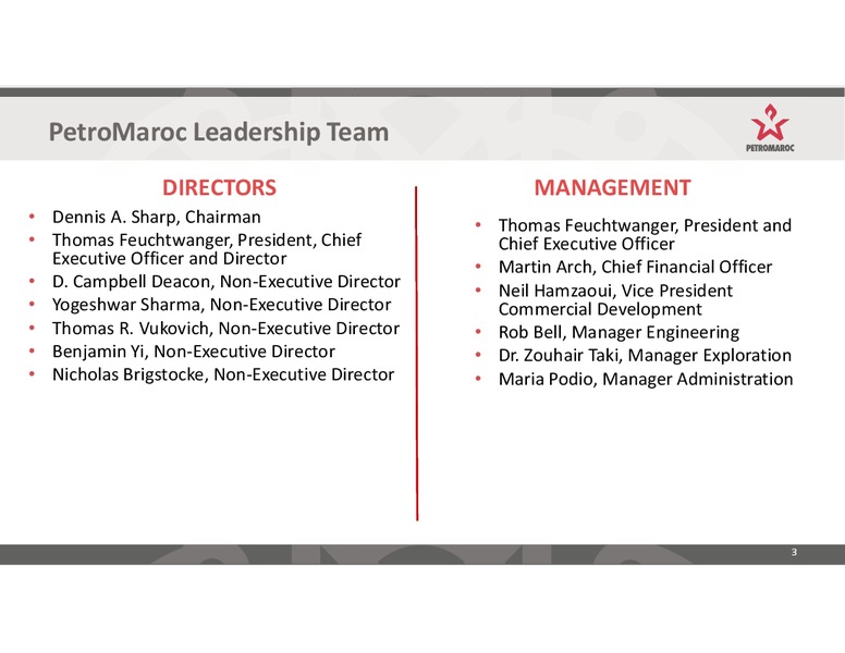 Investor Presentation – Petromaroc Corporation Plc – slide 3