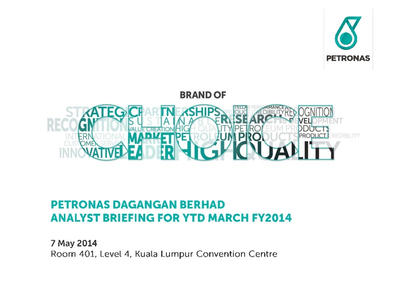FULL YEAR 2014 RESULTS – Petronas – slide 1