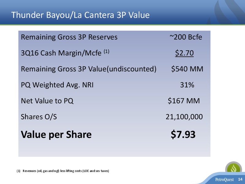 EnerCom Oil & Gas Conference 2017 – Petroquest Energy Inc. – slide 13