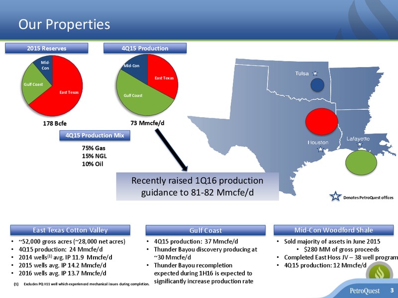 April 2016 Investor Presentation – Petroquest Energy Inc. – slide 2