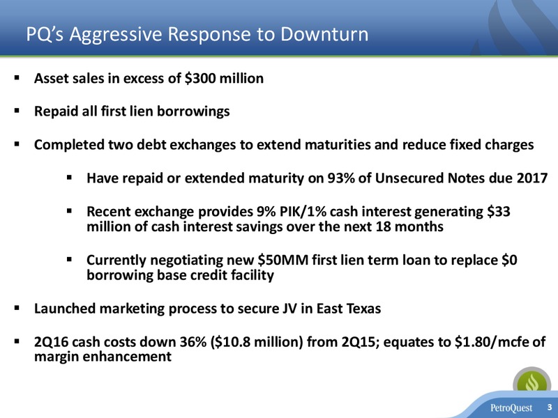 October 2016 Corporate Presentation – Petroquest Energy Inc. – slide 2