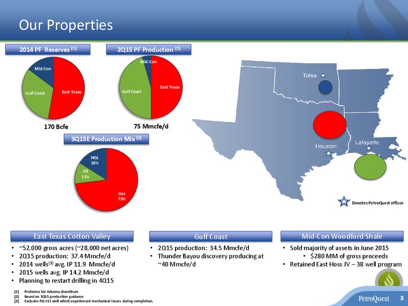 October 2015 Investor Presentation – Petroquest Energy Inc. – slide 2