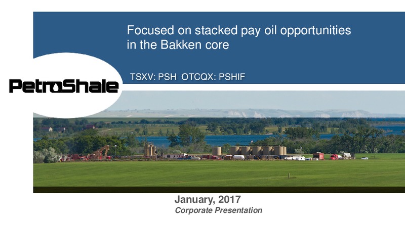 Corporate Presentation – Petroshale Energy Llc – slide 1