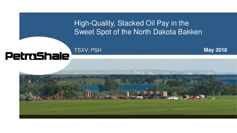 May 2018 Investor Presentation – Petroshale Inc. – slide 1