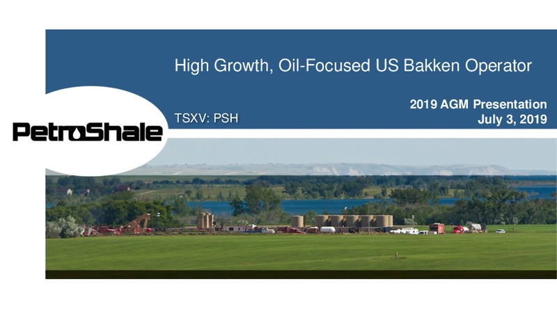 July 2019 AGMP Presentation – Petroshale Inc. – slide 1