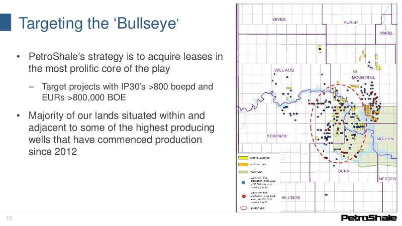 Corporate Presentation November 2015 – Petroshale Inc. – slide 8