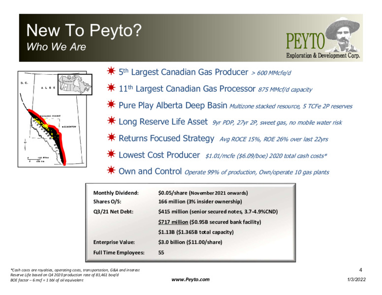 January 2022 Corporate Presentation – Peyto Exploration & Development Corp – slide 2