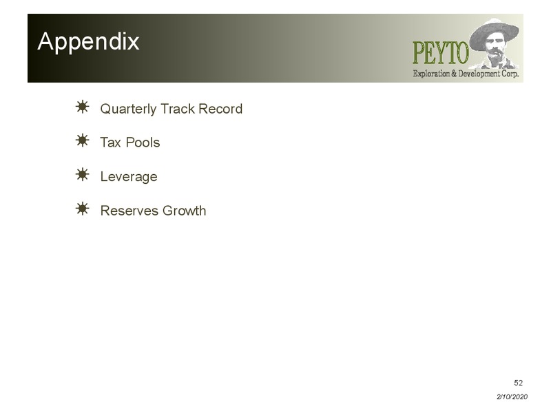 February 2020 Investor Presentation – Peyto Exploration & Development Corp – slide 51