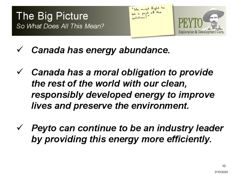 March 2020 Investor Presentation – Peyto Exploration & Development Corp – slide 9