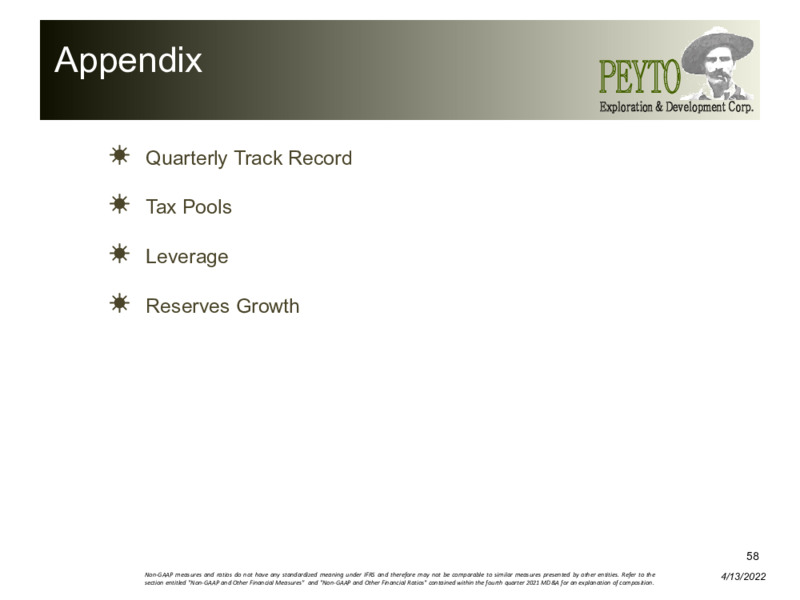 April 2022 Corporate Presentation – Peyto Exploration & Development Corp – slide 57