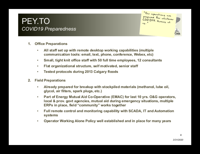 April 2020 Corporate Presentation – Peyto Exploration & Development Corp – slide 3