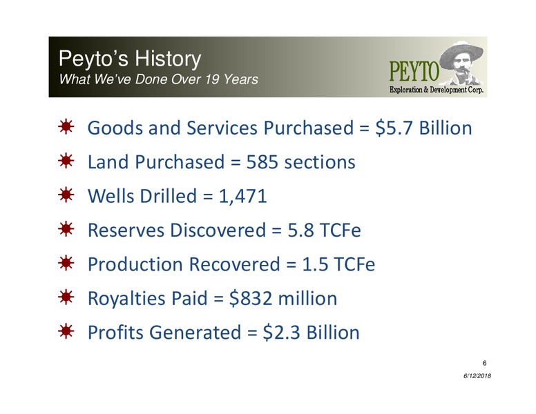 June 2018 Corporate Presentation – Peyto Exploration & Development Corp – slide 5