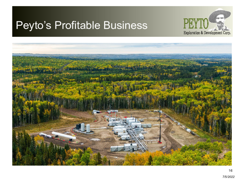 July 2022 Corporate Presentation – Peyto Exploration & Development Corp – slide 16