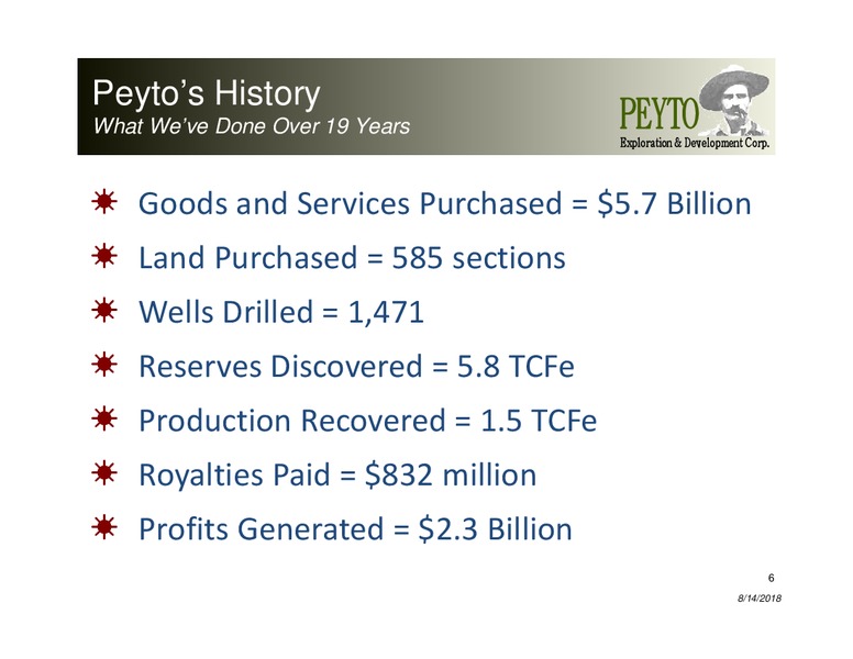 August 2018 Corporate Presentation – Peyto Exploration & Development Corp – slide 5