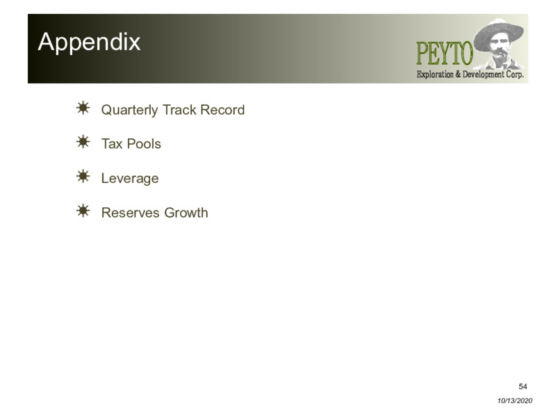 October 2020 Corporate Presentation – Peyto Exploration & Development Corp – slide 53
