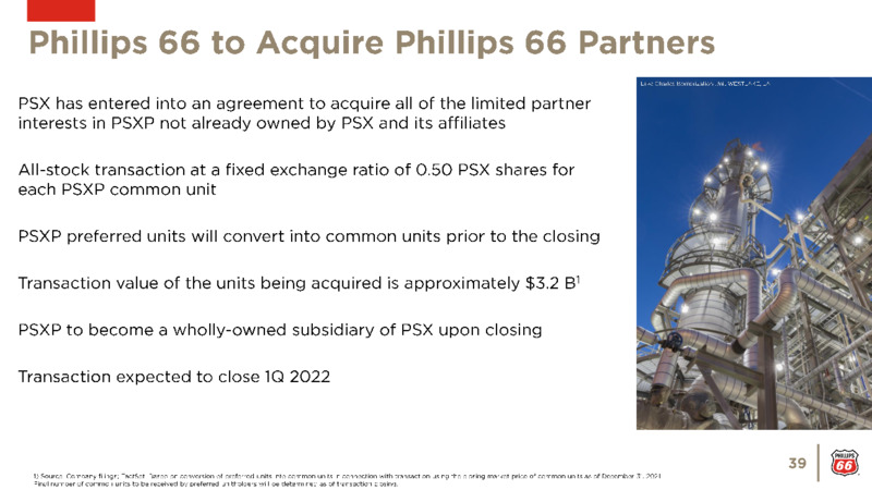 February 2022 Investor Update – Phillips 66 – slide 39