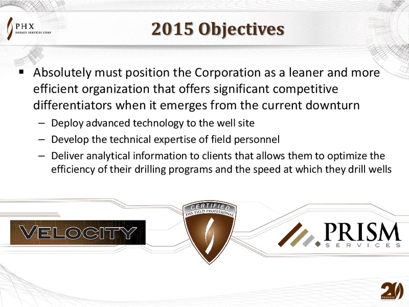 MAY 2015 ANNUAL GENERAL MEETING – Phx Energy Services Corp – slide 9