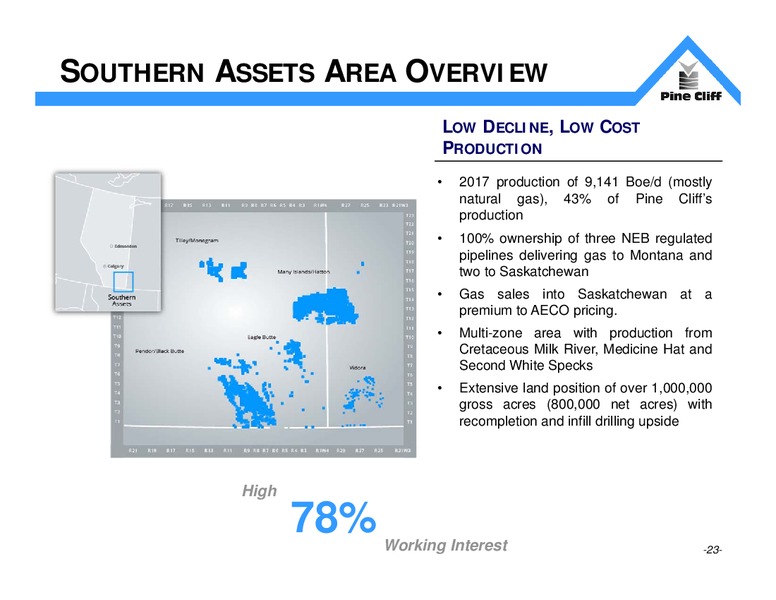 March 2018 Investor Update – Pine Cliff Energy Ltd. – slide 22