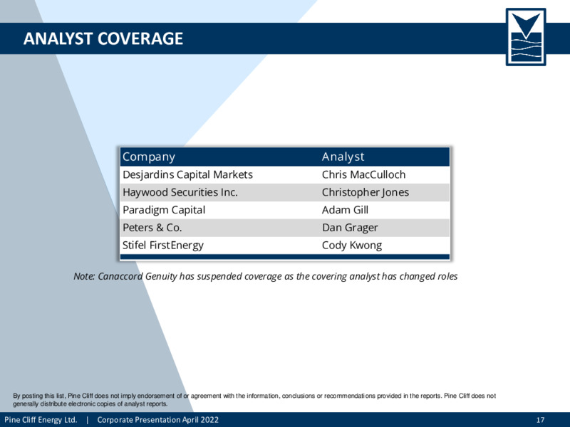 April 2022 Corporate Presentation – Pine Cliff Energy Ltd. – slide 18