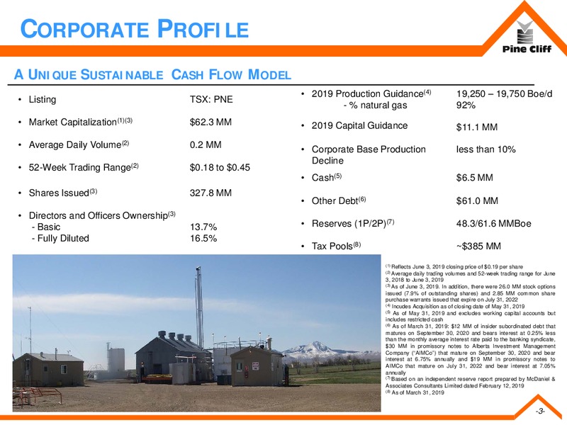 June 2019 Investor Presentation – Pine Cliff Energy Ltd. – slide 2