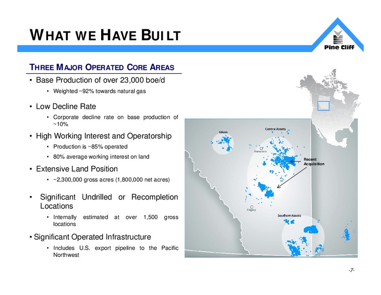 July 2016 Investor Update – Pine Cliff Energy Ltd. – slide 7