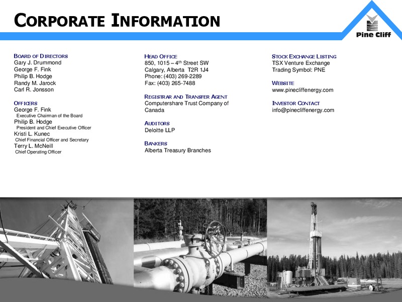 August 2015 Investor Presentation – Pine Cliff Energy Ltd. – slide 24