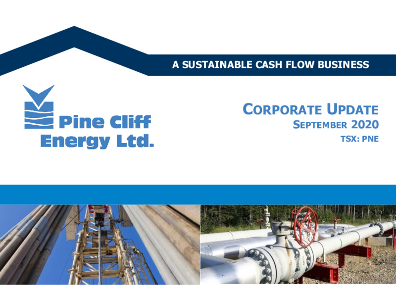 September 2020 Company Presentation – Pine Cliff Energy Ltd. – slide 1
