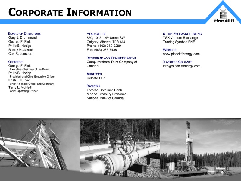 October 2015 Investor Presentation – Pine Cliff Energy Ltd. – slide 21
