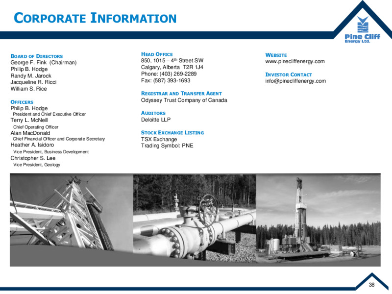 Q3 2020 Earnings Presentation – Pine Cliff Energy Ltd. – slide 37