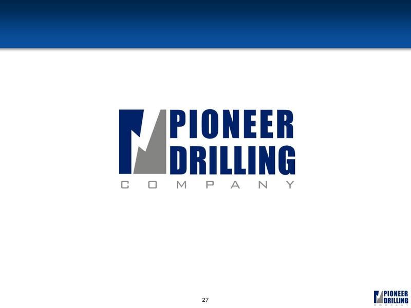 GOLDMAN SACHS GLOBAL ENERGY CONFERENCE – Pioneer Energy Services Corp. – slide 25