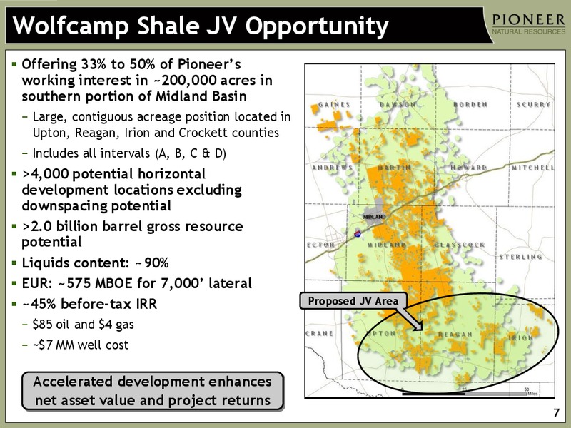 JANUARY 2013 INVESTOR PRESENTATION – Pioneer Natural Resources Co. – slide 6