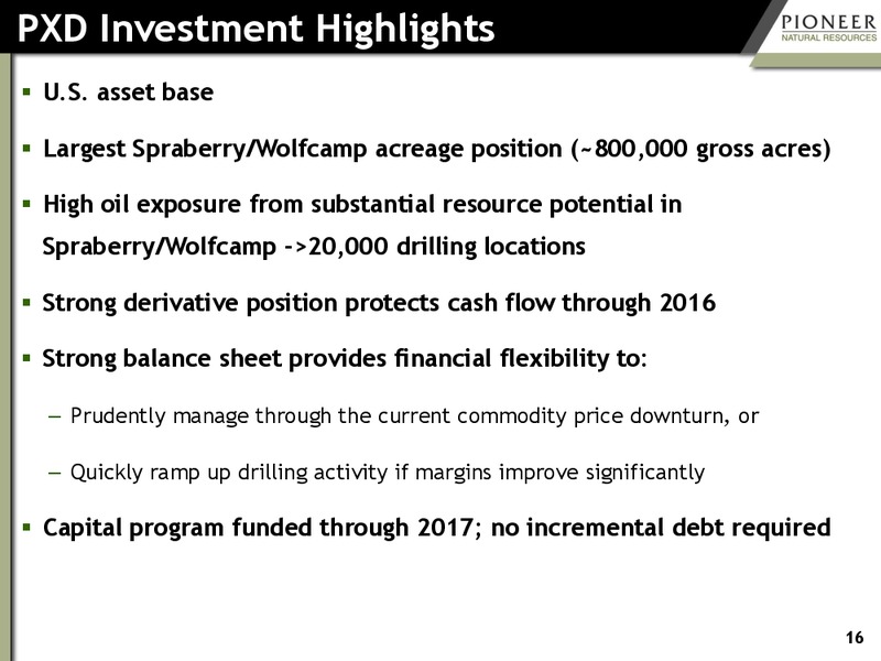 Credit Suisse 21st Annual Energy Summit – Pioneer Natural Resources Co. – slide 15