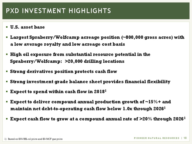 Investor Presentation   March 2017 – Pioneer Natural Resources Co. – slide 17