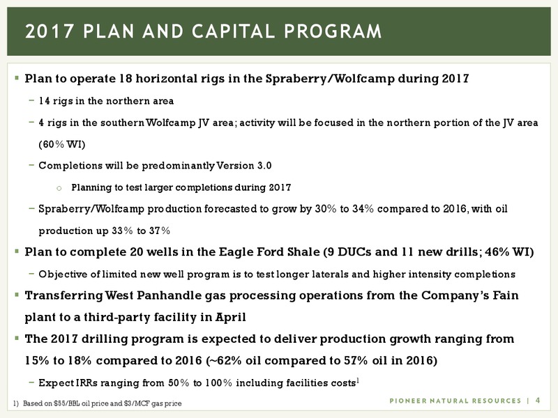 IPAA Oil and Gas Symposium – Pioneer Natural Resources Co. – slide 3