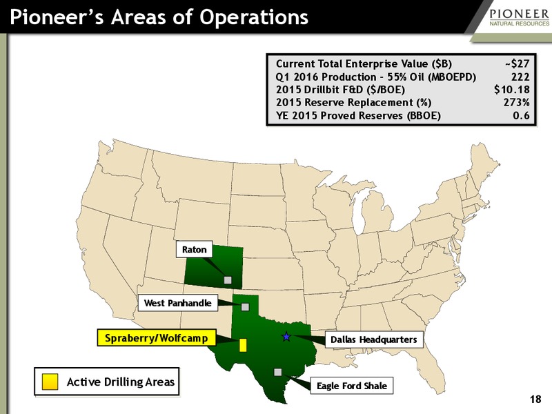 May 2016 Investor Presentation – Pioneer Natural Resources Co. – slide 17
