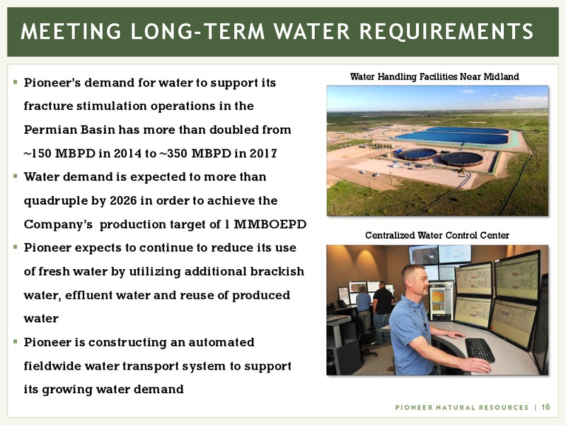 May 2017 Investor Presentation – Pioneer Natural Resources Co. – slide 15