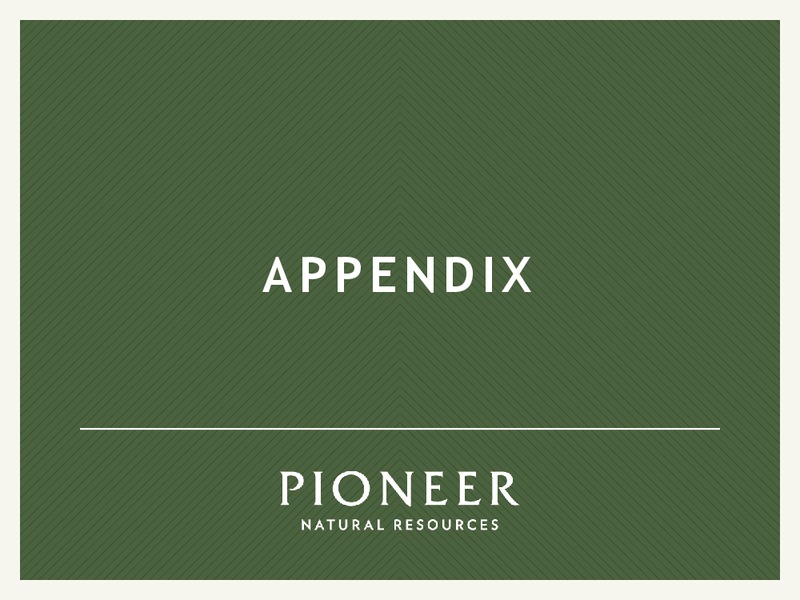 May 2017 Investor Presentation – Pioneer Natural Resources Co. – slide 20