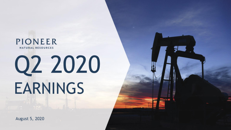 2Q 2020 Earnings Presentation – Pioneer Natural Resources Co. – slide 1