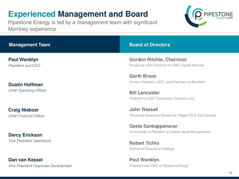 Corporate Presentation – Pipestone Energy Corp – slide 19