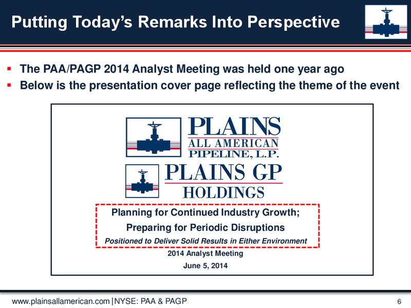 June 2015 Investor Presentation – Plains All American Pipeline, L.P. – slide 5