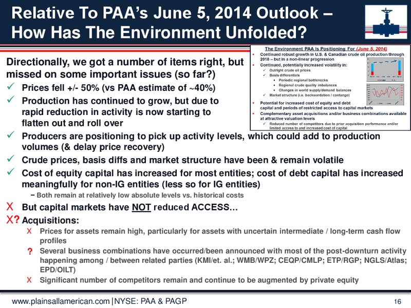 June 2015 Investor Presentation – Plains All American Pipeline, L.P. – slide 15