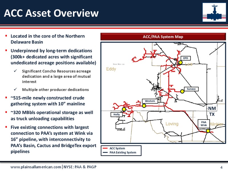 Acquisition of Alpha Crude Connector & Related PAA Updates – Plains All American Pipeline, L.P. – slide 3