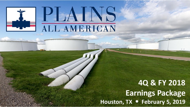 4Q and FY 2018 Earnings Presentation – Plains All American Pipeline, L.P. – slide 1