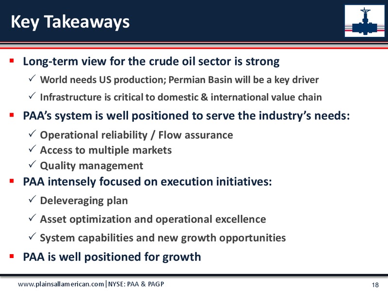 Morgan Stanley Utilities and Tech Conference – Plains All American Pipeline, L.P. – slide 17