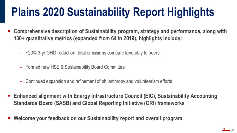 Investor Presentation March 2022 – Plains All American Pipeline, L.P. – slide 22